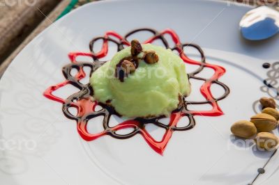 Nice dessert with pistachios