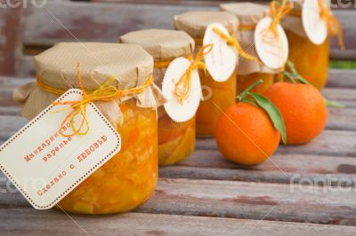 Handmade tangerine marmalade