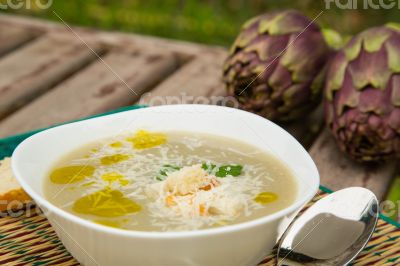 Artichoke cream soup