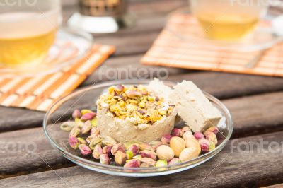 Halvah with pistachios