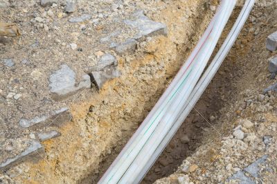 Four pipes in the ground