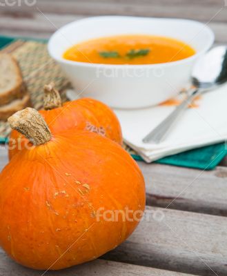 Two small pumpkins