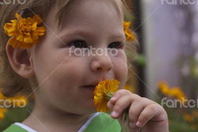 Baby in the garden