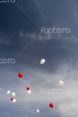 Red and White Ballons