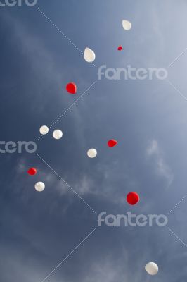 Red and White Ballons