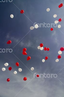 Red and White Ballons