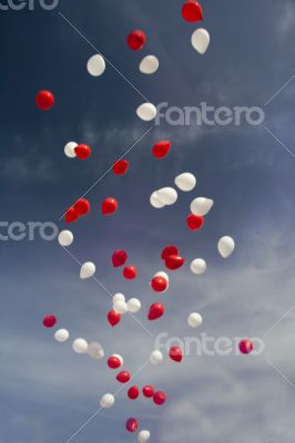 Red and White Ballons