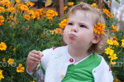 Baby in the garden