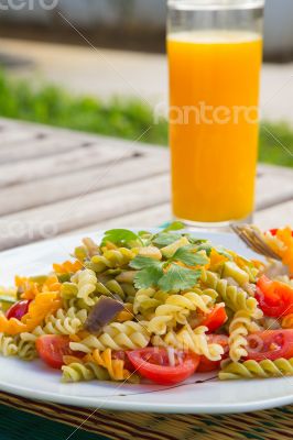 Italian pasta with vegetables