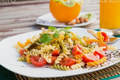 Italian pasta with vegetables