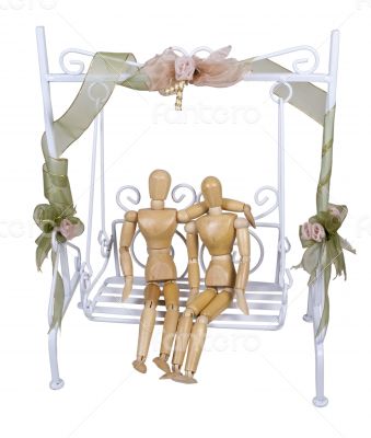 Dating on a White Garden Swing