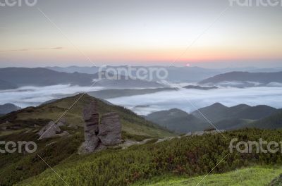 morning mountain plateau