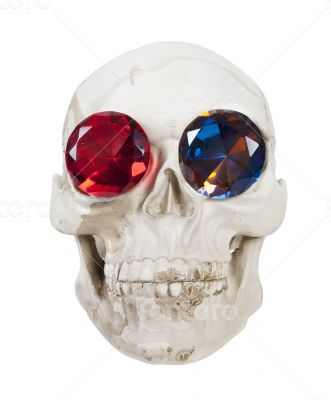 Skull with Gems for Eyes