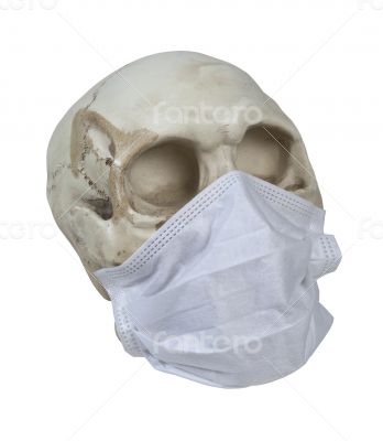 Skull Wearing Medical Mask
