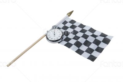 Stopwatch and Racing Flag