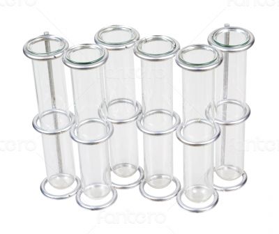 Test Tubes in a Metal Stand