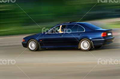 car driving on road