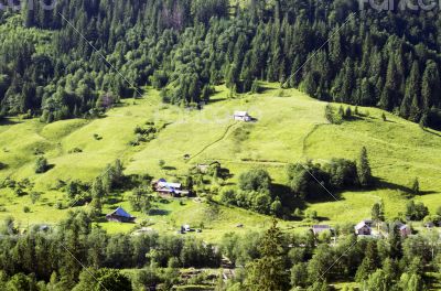 	evening mountain plateau landscape (Carpathian, Ukraine)