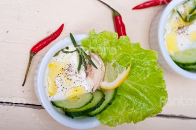 fresh garlic cheese dip salad