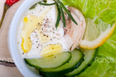 fresh garlic cheese dip salad