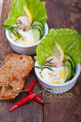 fresh garlic cheese dip salad