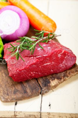 fresh raw beef cut ready to cook