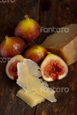 pecorino cheese and fresh figs 