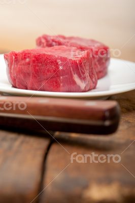 raw beef filet mignon
