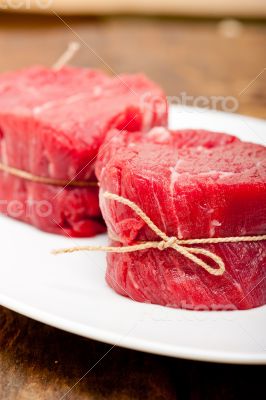 raw beef filet mignon
