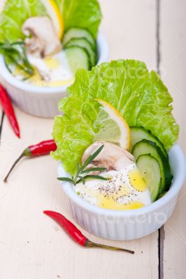 fresh garlic cheese dip salad