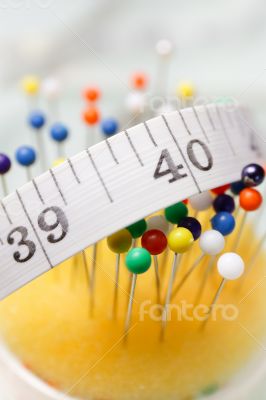 Tape measure & needles