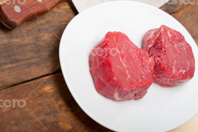 raw beef filet mignon