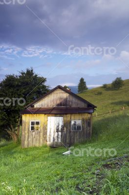 evening mountain plateau landscape (Carpathian, Ukraine) 