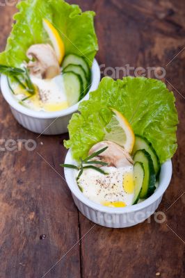 fresh garlic cheese dip salad
