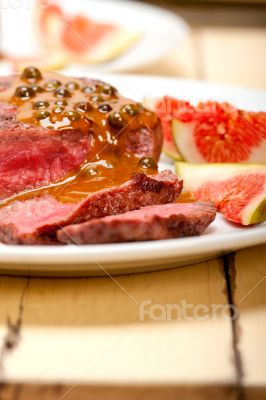 green peppercorn beef filet mignon