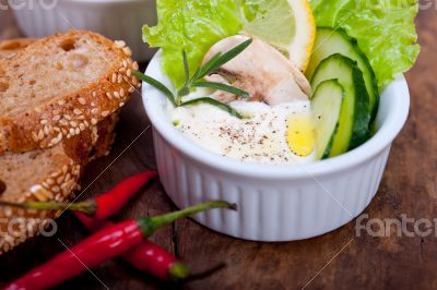 fresh garlic cheese dip salad