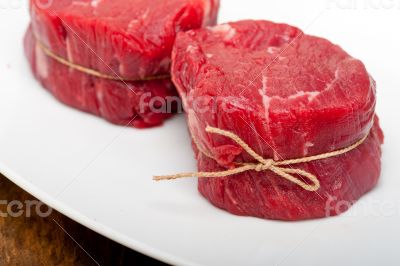 raw beef filet mignon