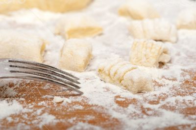 making fresh Italian potato gnocchi