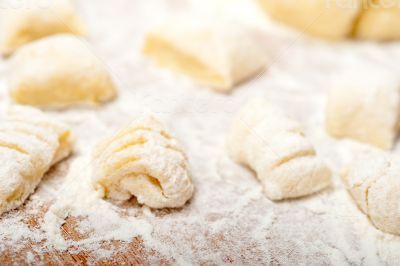 making fresh Italian potato gnocchi