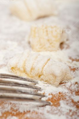making fresh Italian potato gnocchi