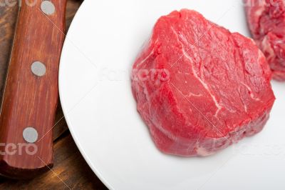 raw beef filet mignon