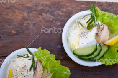fresh garlic cheese dip salad