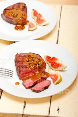 green peppercorn beef filet mignon