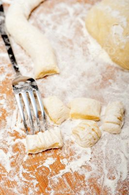 making fresh Italian potato gnocchi