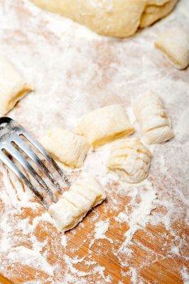 making fresh Italian potato gnocchi