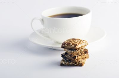 Cup of tea with cookies 