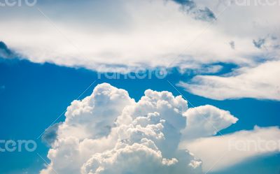 Blue sky and various cloud formations