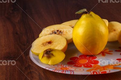 Quince on the wood