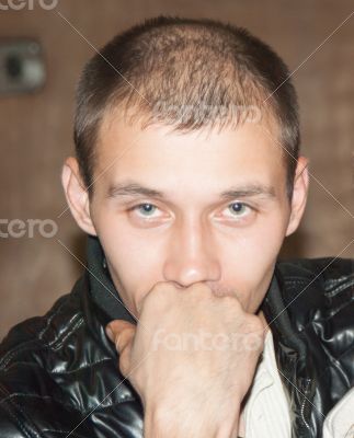 Young man with a serious and thoughtful look
