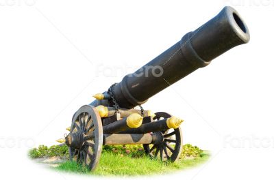 Cannon isolated on white